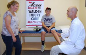 Doctor speaking with his patients 