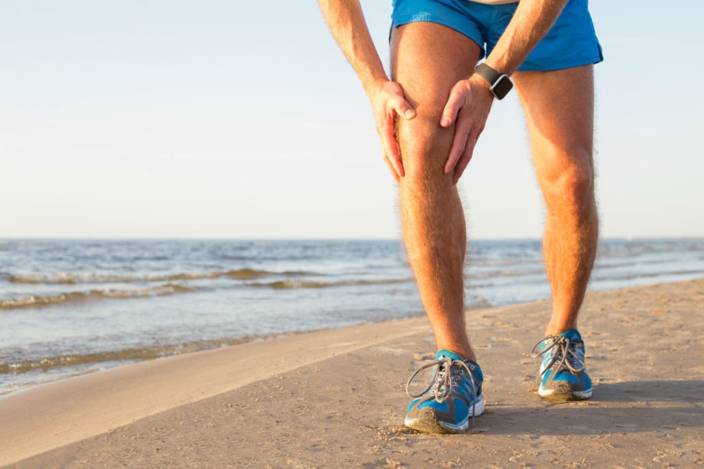 runner on a beach