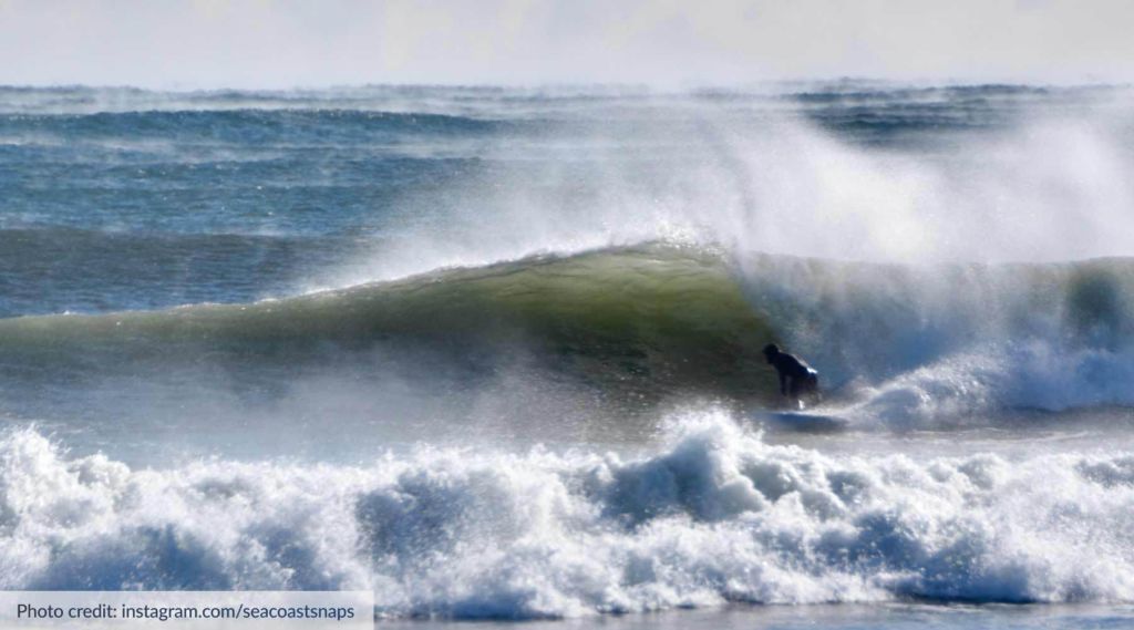 a surfer catching some waves